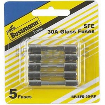 Bussman Fuse SFE Glass Tube 30 Amp Pack of 5 