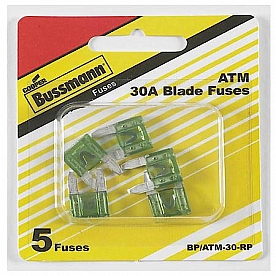 Bussman Fuse ATM 30 Amp Pack of 5 - BP/ATM-30-RP