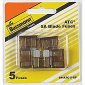 Bussman Fuse ATC 5 Amp Pack of 5 - BP/ATC-5-RP