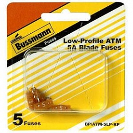 Bussman Fuse ATM 5 Amp Pack of 5 - BP/ATM-5LP-RP