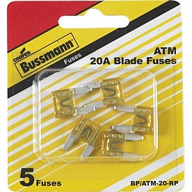 Bussman Fuse ATM 20 Amp Pack of 5 - BP/ATM-20-RP