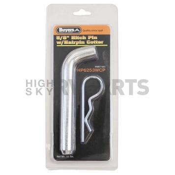 Buyers 5/8 inch X 4 inch Clear Zinc Hitch Pin With Cotter, Clamshell HP6253WCP 