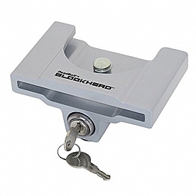 C.T Johnson Blockhead Trailer Coupler Lock 3-3/4 inch Lip Width Silver - TCL1-AS