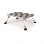 Camco Aluminum One Step Stool with Adjustable Legs 8.5 inch Height 43676