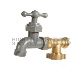 Camco Fresh Water Connector With Brass Faucet - 22463