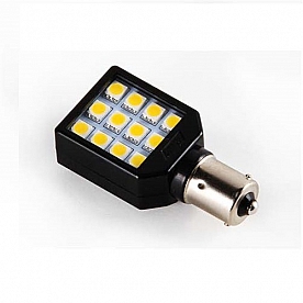 Camco Light Bulb - 12 LED White Clear Lens Single Swivel Black 1.9 Watts - 54602