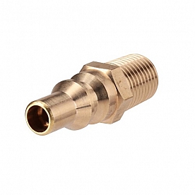 Camco Propane Hose Connector - 1/4 inch Male NPT x Male Quick Connect Brass