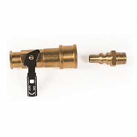 Camco Propane Hose Connector - 1/4 inch With Shut Off Valve