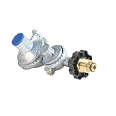 Camco Propane Regulator 1/4 inch NPT Inlet x 3/8 inch NPT Outlet Horizontal Mount with POL