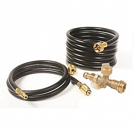 Camco Propane Supply Splitter Fitting Adapter - Brass 4 Ports - 59123