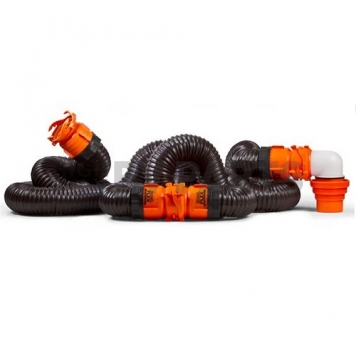 Camco RhinoFLEX Sewer Hose 20' Length - with Bayonet Fittings/ Elbow - 39741