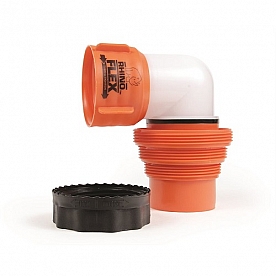 Camco RhinoFLEX Sewer Hose 4-in-1 Connector - Swivel Elbow Fitting - 39733 