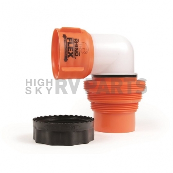 Camco RhinoFLEX Sewer Hose 4-in-1 Connector - Swivel Elbow Fitting - 39733 