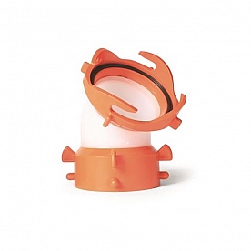 Camco RhinoFLEX Sewer Hose Connector - 45 Degree Swivel Lug and Bayonet Fittings - 39842