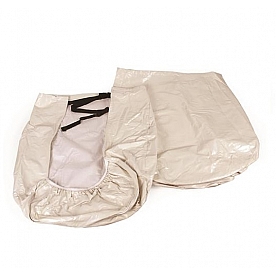 Camco Spare Tire Cover - Up To 29 inch Tire Size - Colonial White Vinyl - Set of 2 - 45332