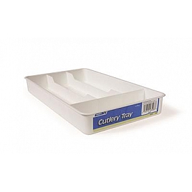 Cutlery Tray  With 4 Compartments White Plastic 43508