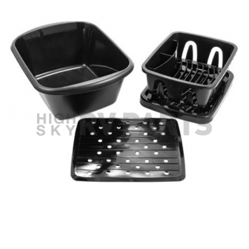 Dish Pan Black Plastic