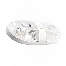 Dome Light LED Clear Double Light Dome Two 160 Lumen LED Bulbs