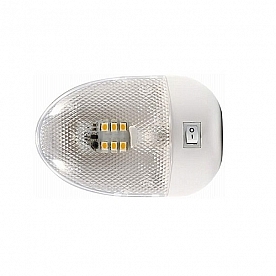 Camco Dome Light LED Clear Single Light Dome  Clear Bulb