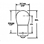 Interior Door Light Bulb 1004 Auto/ RV Interior - Pack of 10