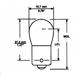 Interior Door Light Bulb 1004 Auto/ RV Interior - Pack of 10
