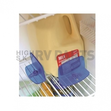 Refrigerator Shelf Brace Blue Plastic Set of 2