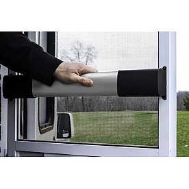 Camco Screen Door Push Bar White Aluminum Adjustable - 42189