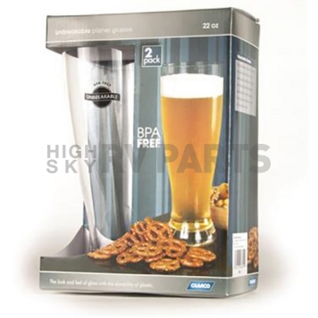 Camco Unbreakable Pilsner Glass Package of 2
