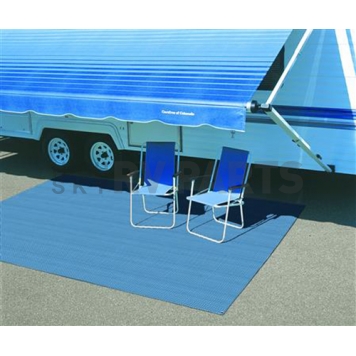 Carefree RV Camping Patio Dura-Mat 8' x 12' - Blue with Storage Bag 181273