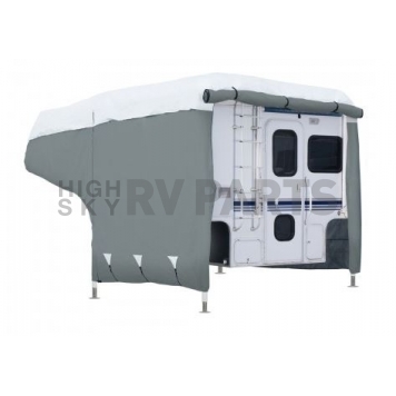 Classic Accessories PolyPRO3 RV Cover 8 to 10 Feet Campers - Gray White Top - 80-036-143101-00
