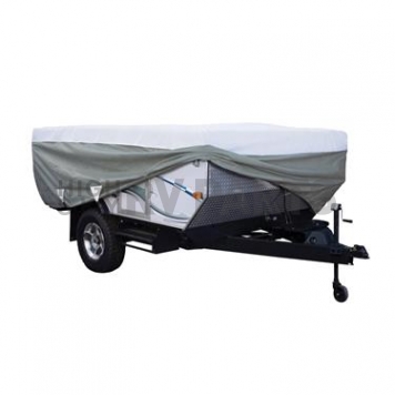 Classic Accessories PolyPRO3 RV Cover 8.6 Feet Folding Camper Trailers - Gray with White Top Polypropylene 80-209-303101-00