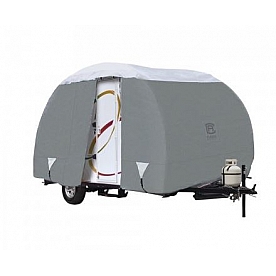 Classic Accessories PolyPRO3 RV Cover 16.6 Feet R-Pod Travel Trailers - Gray with White Top Polypropylene 80-198-141001-00