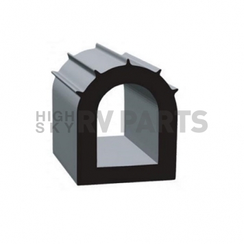 D-Type Slide Out Seal White 7/8'' x 1'' Width - Black - 2828B-ST-50