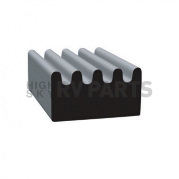 Ribbed Type Door Window Channel Seal 1/2'' Width with Adhesive - 2897H2-50