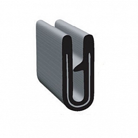 U-Channel Type Door Window Seal - Clip-On - Black - G7033-50