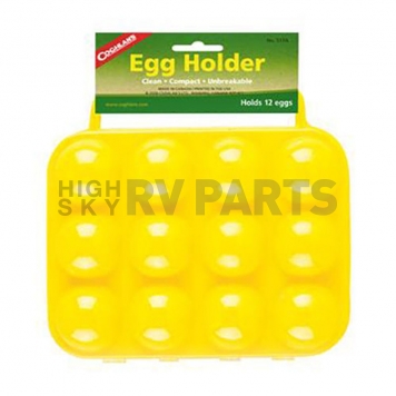 Egg Holder 12 Eggs Yellow Plastic