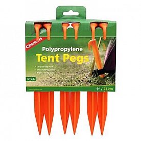 RV Tent Peg  Hook Style Orange - Set of 6 - 9496