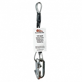 Demco RV Trailer Safety Cable 18'' Extension With Hook and Eye 7000 Lbs - Set Of 2
