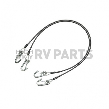 Demco RV Trailer Safety Cable 64'' With Hooks 7000 LB - Set Of 2