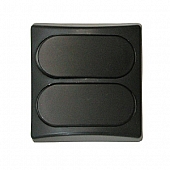 Diamond Group Designer Double Switch Plate Cover, Black 1 Per Card