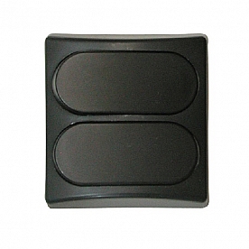 Diamond Group Designer Double Switch Plate Cover, Black 1 Per Card