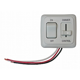 Diamond Group Dimmer/On-Off Rocker Switch Assembly with Bezel - White
