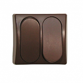 Diamond Group Double Designer Wall Plate - Brown