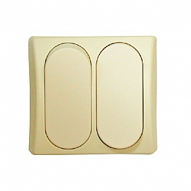 Diamond Group Double Designer Wall Plate - Ivory