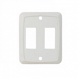 Diamond Group Double Face Plate - Ivory 3/card