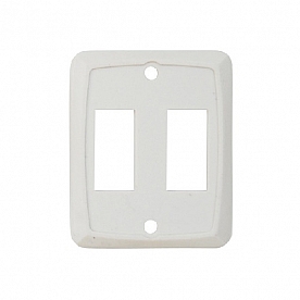 Diamond Group Double Switch Plate Cover - Ivory 1/card