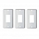 Diamond Group Face Plate for Slide-Out and Waterproof Switch - White 3/pack