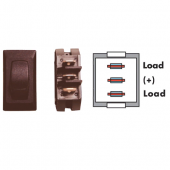 Diamond Group Interior Light Switch, SPST 12V, On/On,  Brown, Set Of 3 - DG53UPB_SUS