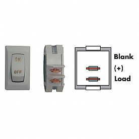 Diamond Group Labeled On/Off Rocker Switch SPST - Ivory 3/bag