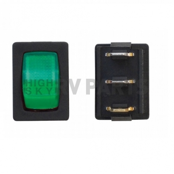 Diamond Group Mini Illuminated Switch On/Off SPST Black /Green - Pack of 3 - DG238PB